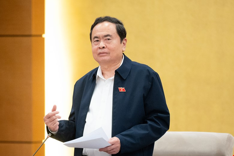 Chủ tịch Quốc hội Trần Thanh Mẫn phát biểu tại hội nghị. Ảnh: QH Chủ tịch Quốc hội Trần Thanh Mẫn phát biểu tại hội nghị. Ảnh: QH