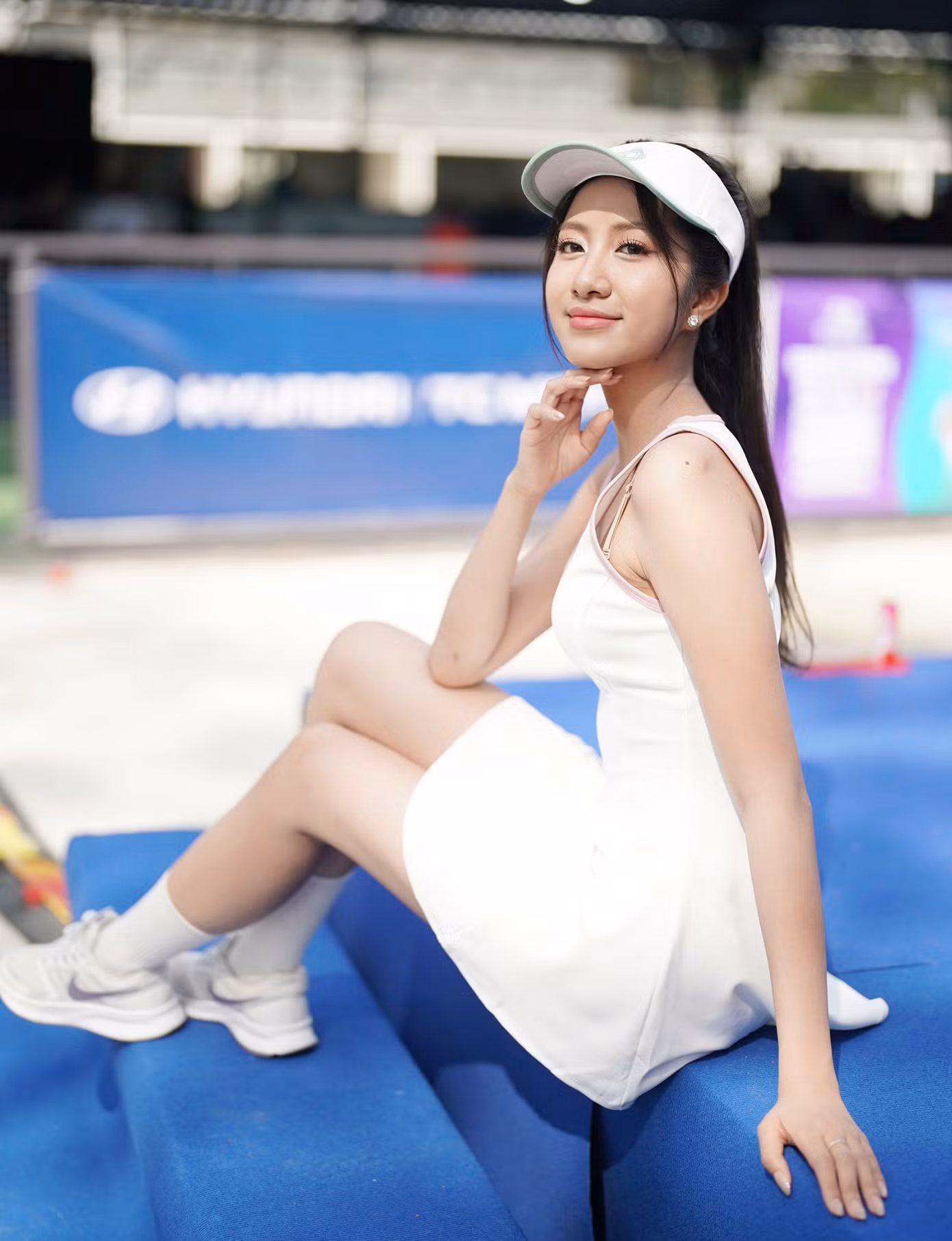 Hà Trúc Linh trong trang phục thi đấu.