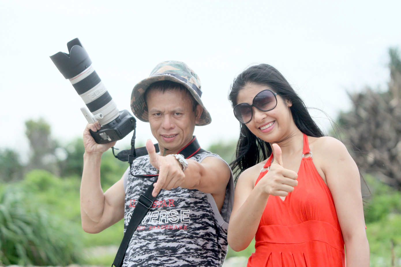 Mừng rỡ vì vừa chớp được khoảnh khắc như ý.