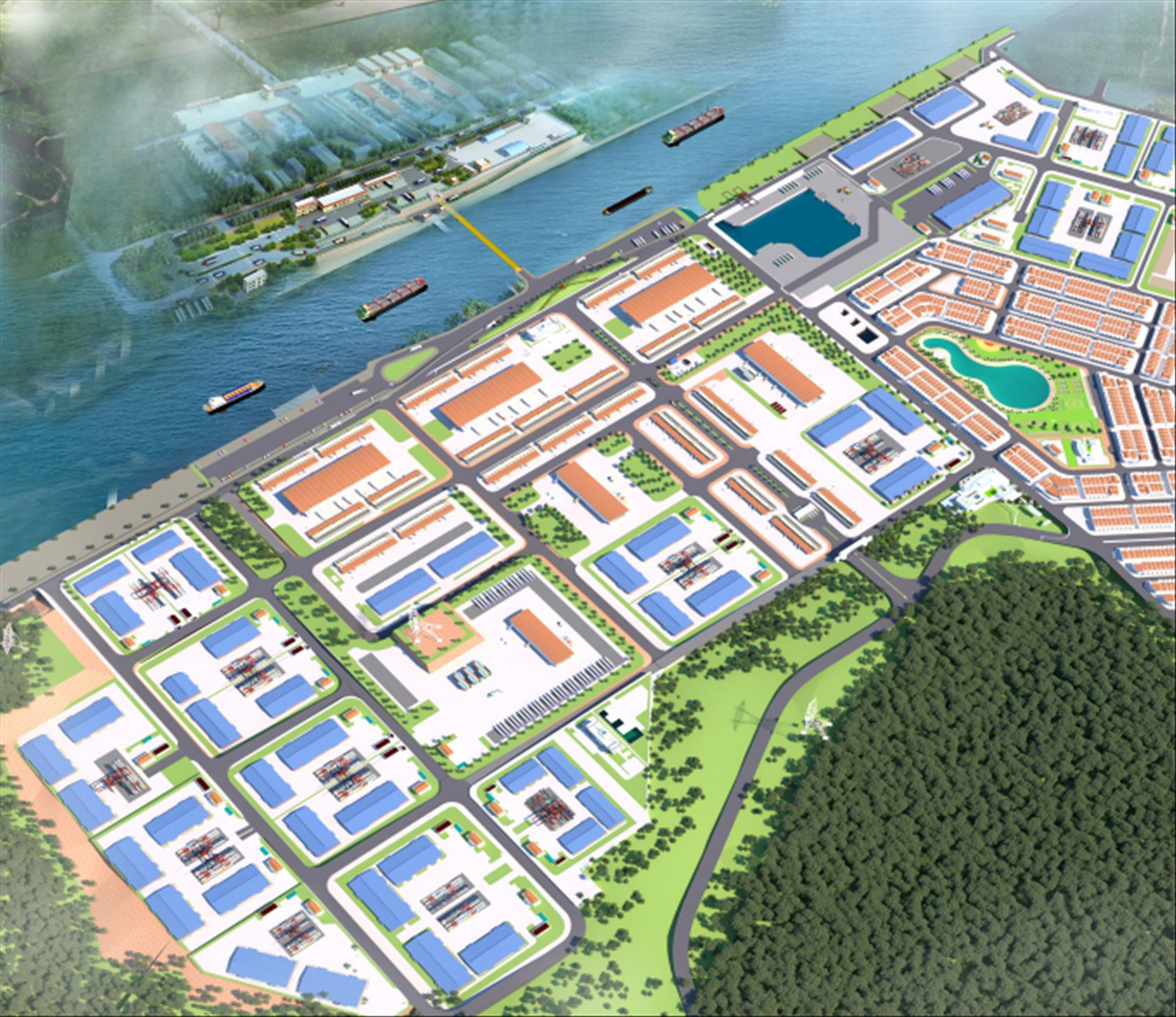 Phối cảnh dự án Trung tâm giao dịch nông, lâm, thủy hải sản Châu Á Thái Bình Dương Phối cảnh dự án Trung tâm giao dịch nông, lâm, thủy hải sản Châu Á Thái Bình Dương