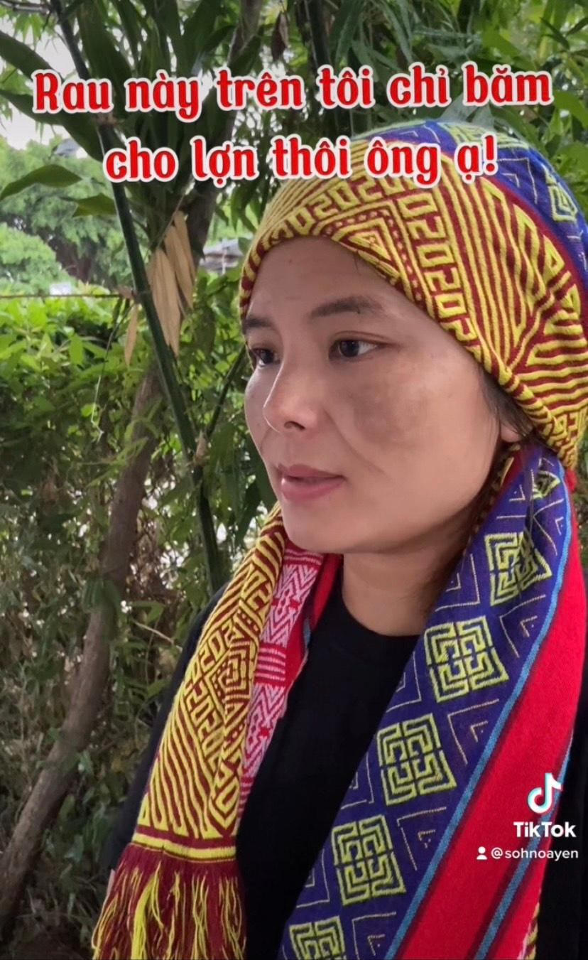 Chảo Yến trong tiểu phẩm hài trên kênh TikTok nói về những hiểu lầm giữa người ở phố với người ở bản