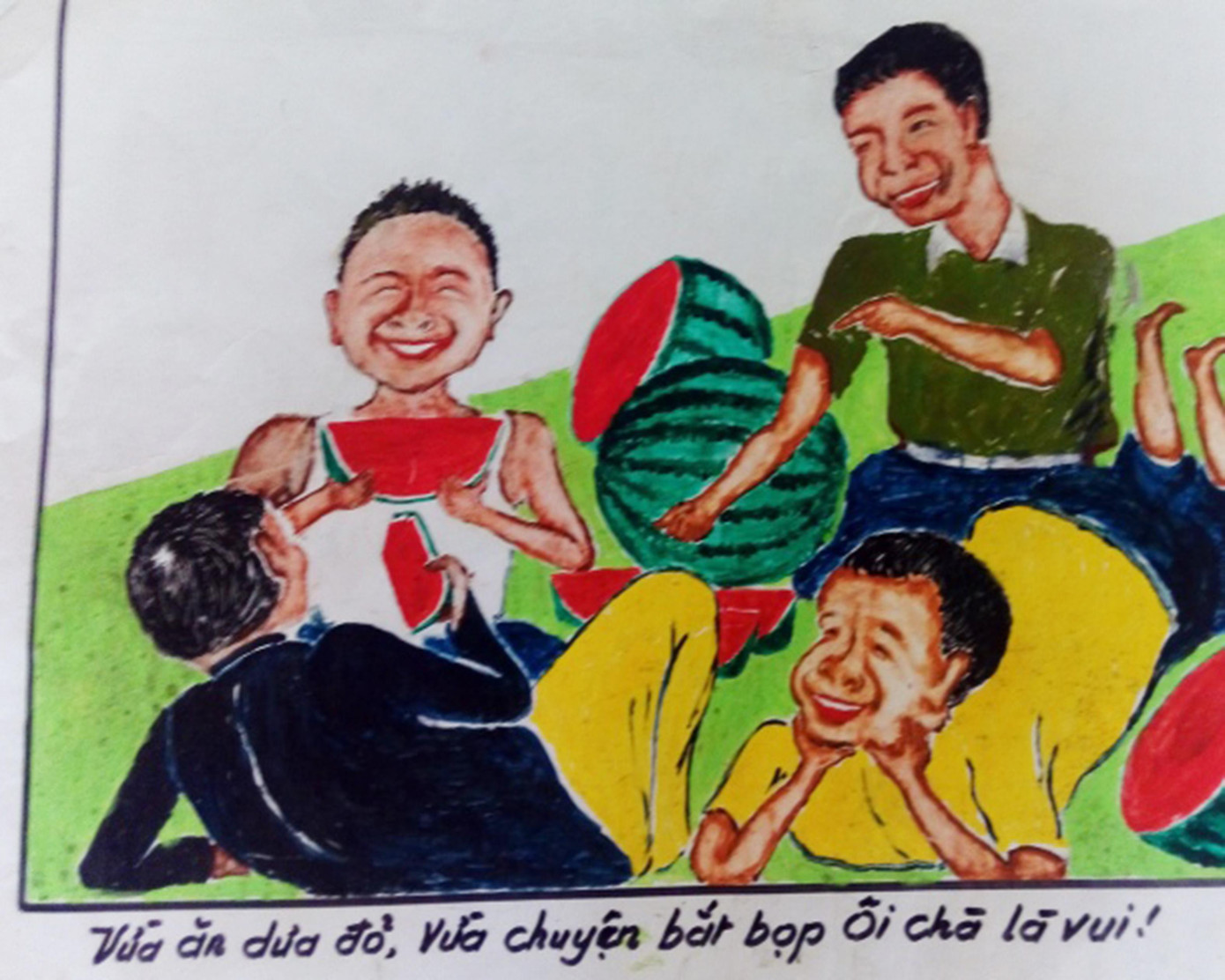 Tranh vẽ minh họa chuyện trạng Vĩnh Hoàng của nghệ nhân Trần Hữu Chút. Ảnh: PXD Tranh vẽ minh họa chuyện trạng Vĩnh Hoàng của nghệ nhân Trần Hữu Chút. Ảnh: PXD