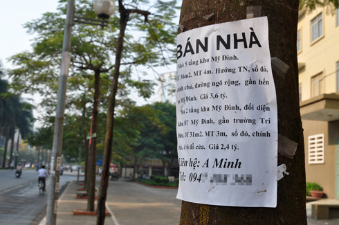 Nhiều chủ bất động sản đã phải rao bán rất lâu nhưng vẫn chưa có giao dịch do thị trường quá trầm lắng