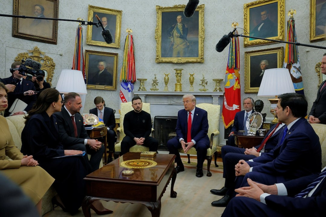 Quang cảnh cuộc gặp. (Ảnh: Reuters) Quang cảnh cuộc gặp. (Ảnh: Reuters)