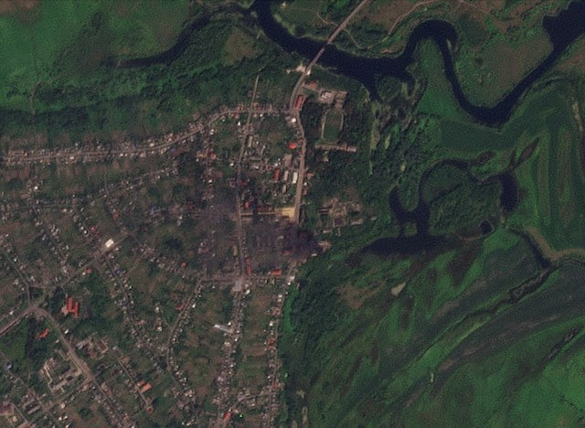 Ảnh vệ tinh về tỉnh Kursk (Nga). (Ảnh: Reuters) Ảnh vệ tinh về tỉnh Kursk (Nga). (Ảnh: Reuters)