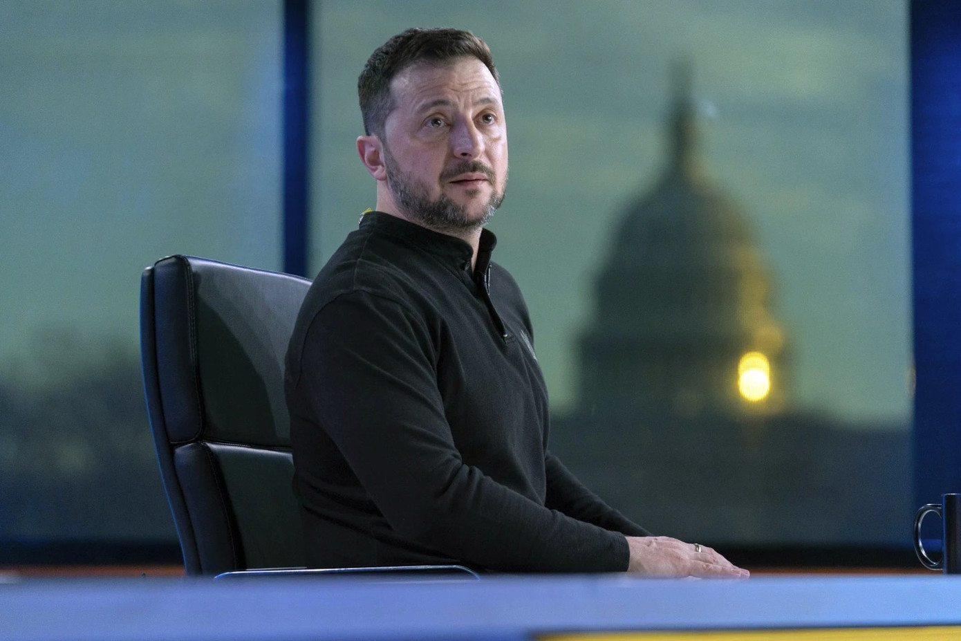 Tổng thống Ukraine Zelensky trả lời phỏng vấn trên Fox News. (Ảnh: AP) Tổng thống Ukraine Zelensky trả lời phỏng vấn trên Fox News. (Ảnh: AP)