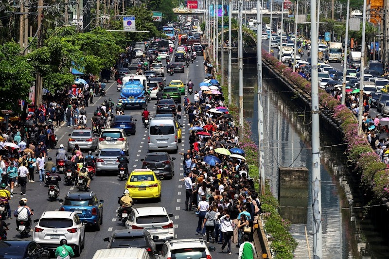 Cảnh tượng hỗn loạn ở Bangkok. (Ảnh: Reuters)