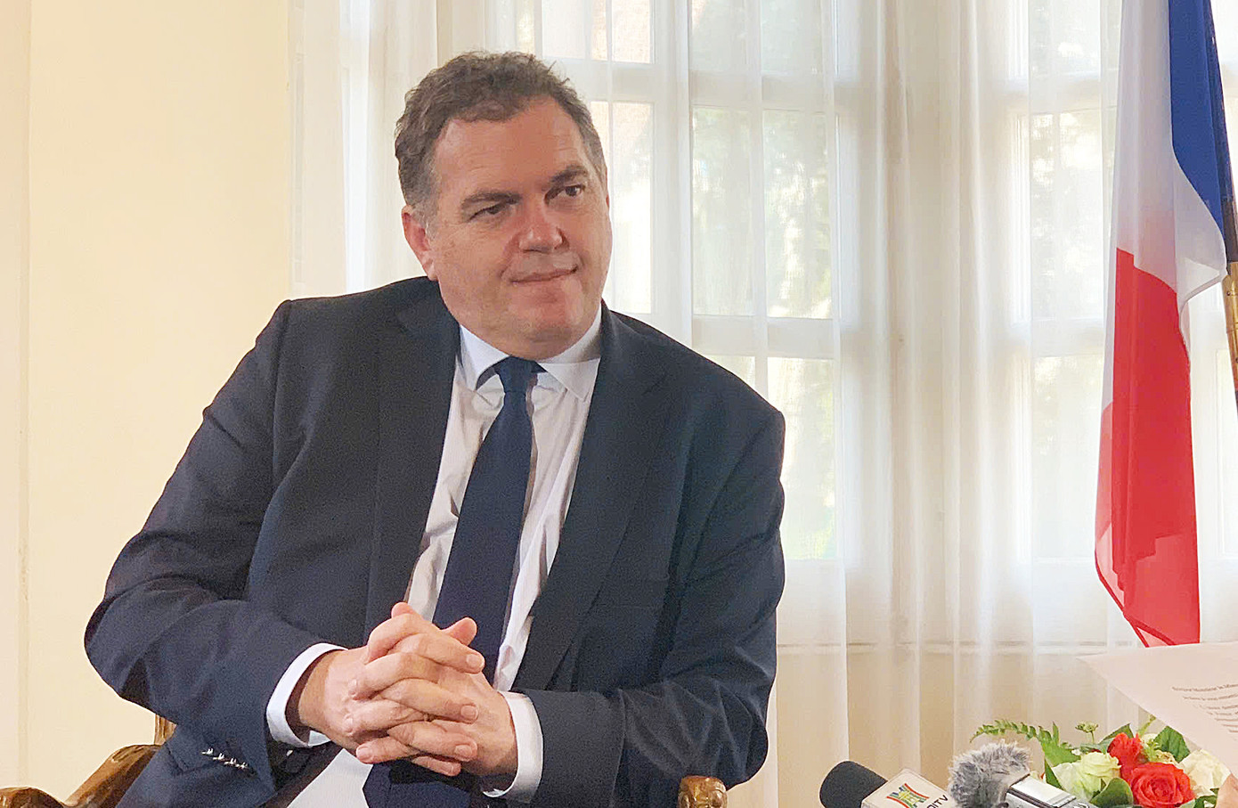 Bộ trưởng phụ trách Giao thông của Pháp Philippe Tabarot. (Ảnh: Minh Hạnh)