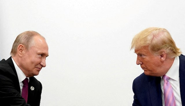 Tổng thống Nga Vladimir Putin và Tổng thống Mỹ Donald Trump. (Ảnh: Reuters)