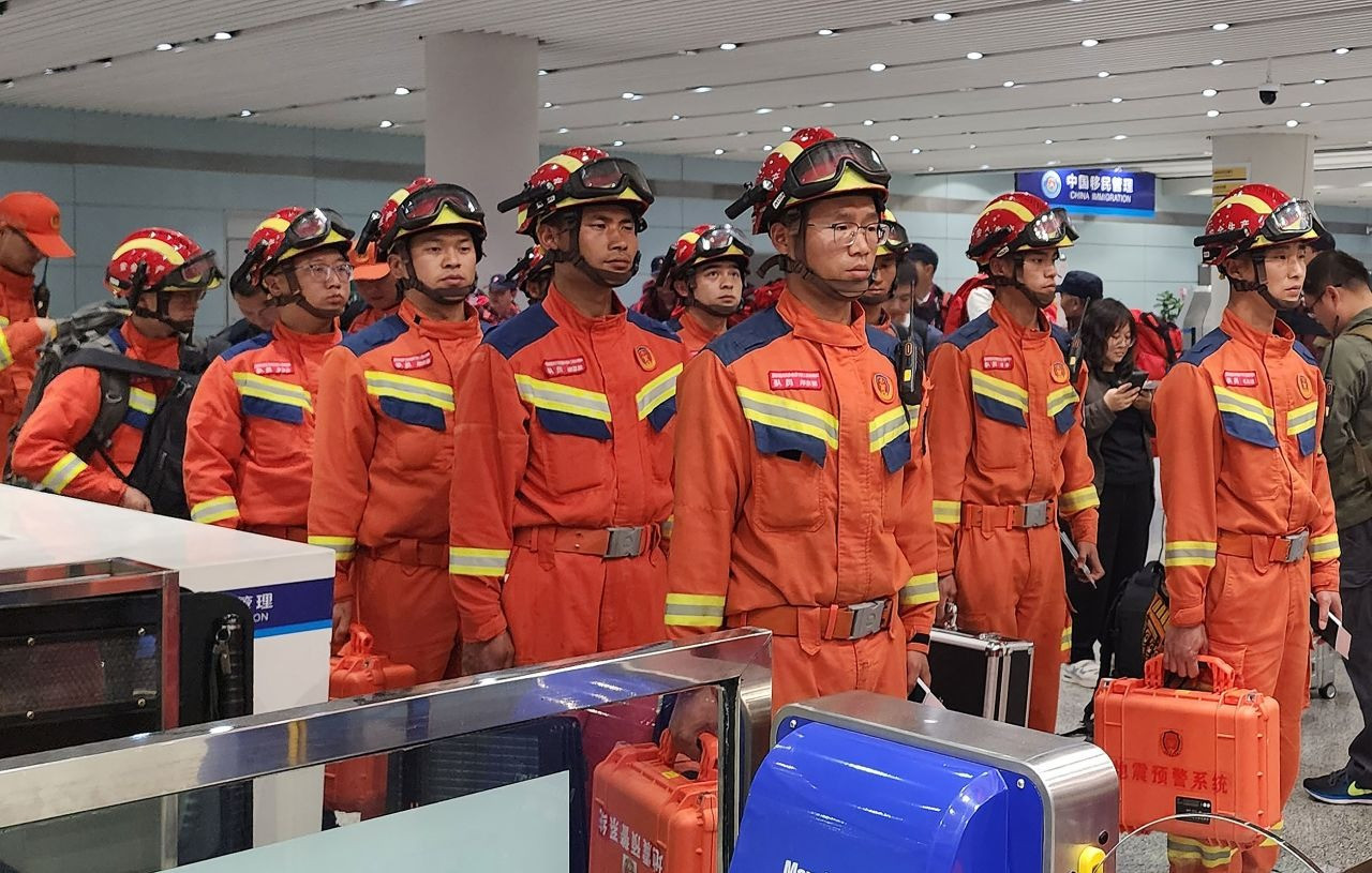 Đội cứu hộ Trung Quốc lên đường đến Myanmar. (Ảnh: VCG) Đội cứu hộ Trung Quốc lên đường đến Myanmar. (Ảnh: VCG)