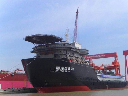 Dầu khí Hải dương 201 là chiếc đầu tiên ra khơi trong đội tàu cùng loại của Trung Quốc. Ảnh: Shipbuilding Tribune