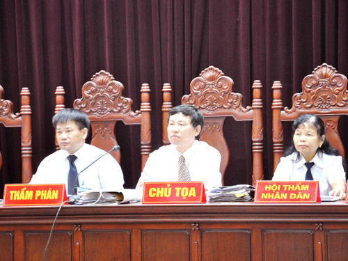 Hội đồng xét xử - Ảnh: Bảo Thắng