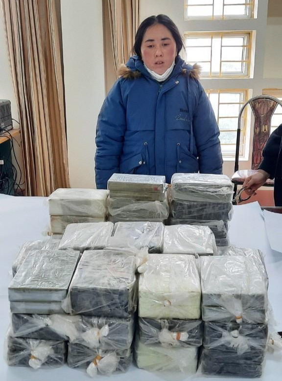 Số lượng lớn ma túy thu giữ.