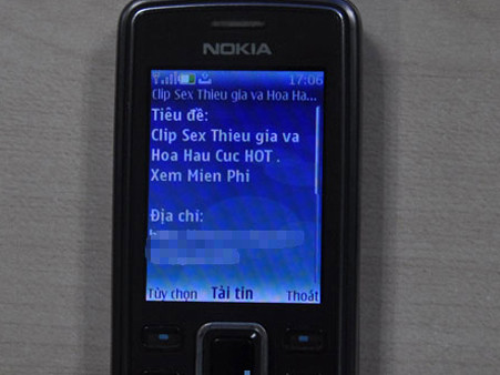 Tin nhắn sex gây nhiều phiền toán cho người dùng