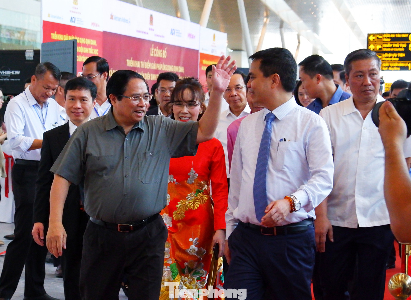 Thủ tướng Chính phủ Phạm Minh Chính dự lễ khánh thành nhà ga T3 Tân Sơn Nhất. Ảnh: Hữu Huy. Thủ tướng Chính phủ Phạm Minh Chính dự lễ khánh thành nhà ga T3 Tân Sơn Nhất. Ảnh: Hữu Huy.