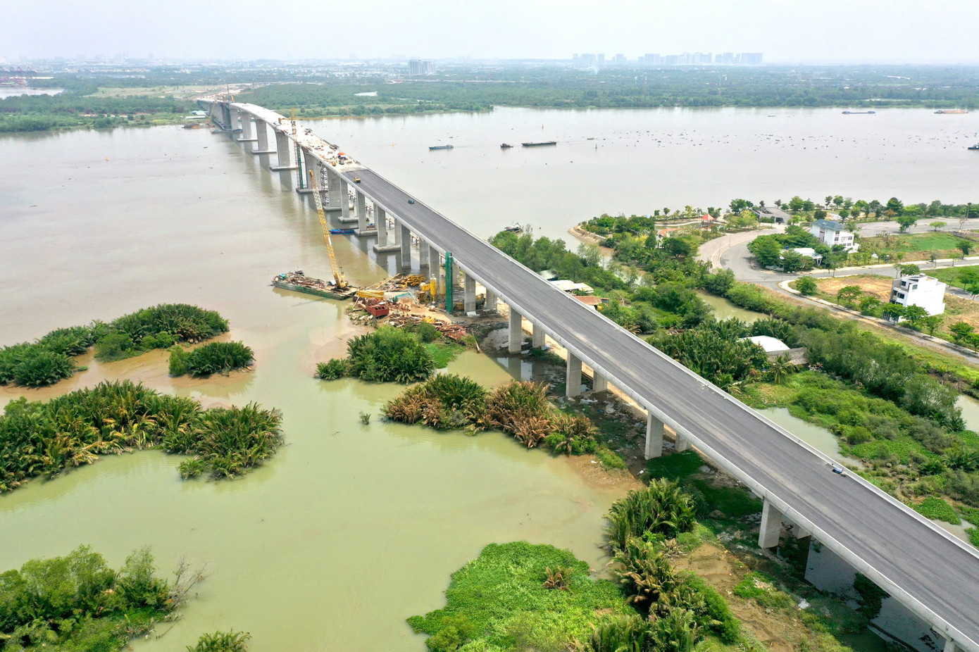 Cầu Nhơn Trạch thuộc dự án thành phần 1A, đường Vành đai 3 TPHCM.