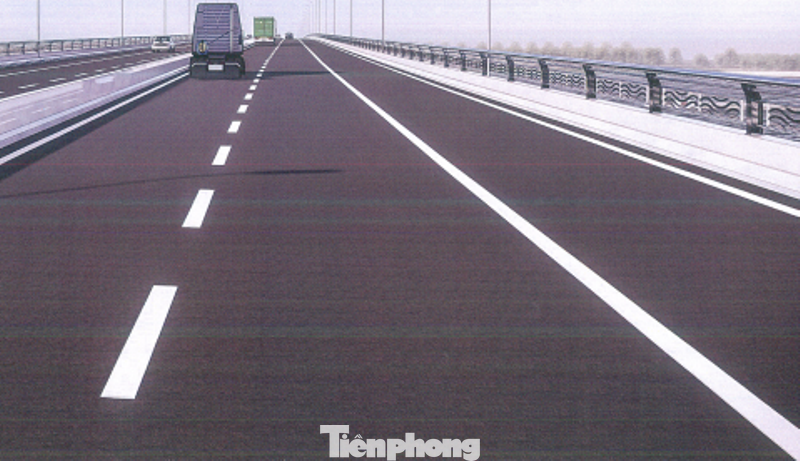 Phần cầu chính vượt sông rộng 20,5m, quy mô 4 làn xe cơ giới và 2 làn xe thô sơ. Riêng phần đường nối từ QL32 đến cầu cạn vượt lòng hồ Vân Cốc rộng 32m, quy mô 6 làn xe cơ giới và 2 làn xe thô sơ.