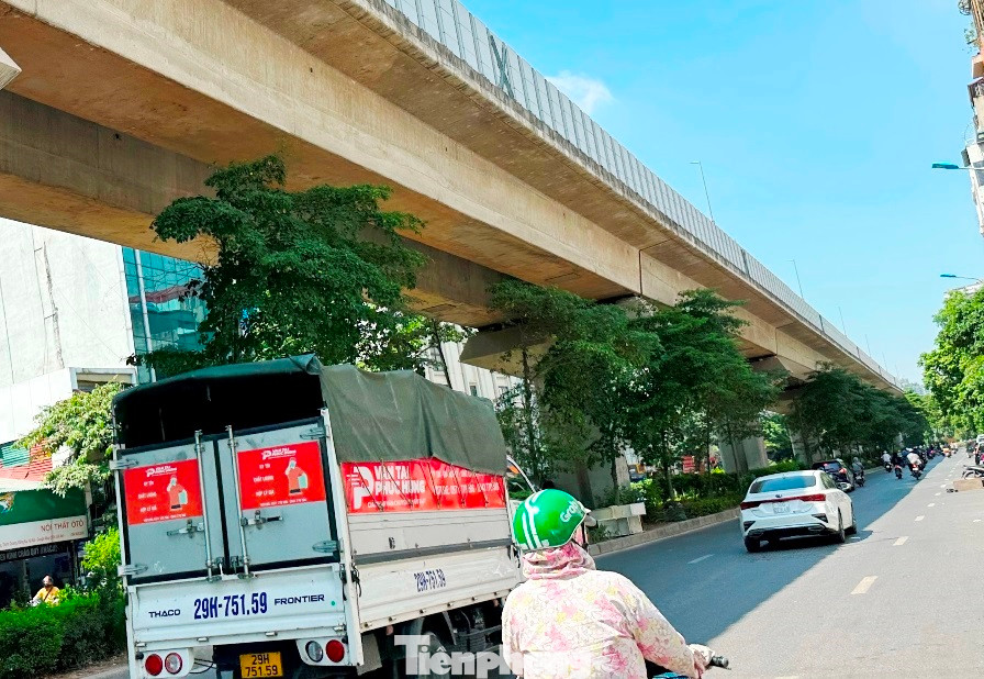 Đi dọc trục đường Yên Lãng - Hoàng Cầu (Đống Đa) trong thời gian này, người tham gia giao thông "nhói lòng" khi thấy hàng loạt cây xanh không thể phát triển khi ngọn "đụng" gầm bê tông đường trên cao. Đi dọc trục đường Yên Lãng - Hoàng Cầu (Đống Đa) trong thời gian này, người tham gia giao thông "nhói lòng" khi thấy hàng loạt cây xanh không thể phát triển khi ngọn "đụng" gầm bê tông đường trên cao.