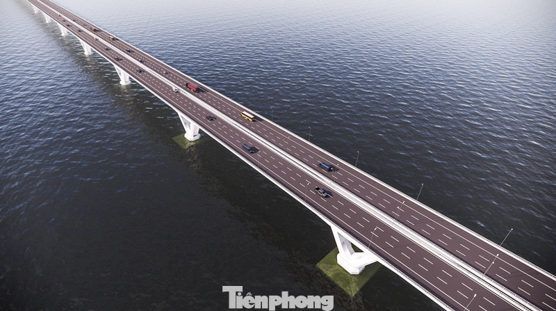 Thiết kế cầu vừa được đơn vị đơn vị tư vấn hoàn thành với 6 làn xe cơ giới, 2 làn xe thô sơ.