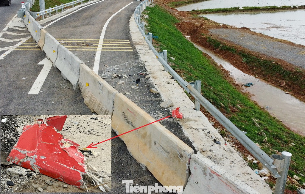 Do có có biển báo và đường dẫn ra nút giao nên nhiều phương tiện đến nút giao không quan sát kỹ, nhất là vào ban đêm nên đã đâm vào những phiến bê tông chặn ngang. Vừa qua một xe khách đâm bờ chắn ngang này, xảy ra tai nạn, thân xe bị vỡ nhiều mảnh tại hiện trường (ảnh nhỏ).
