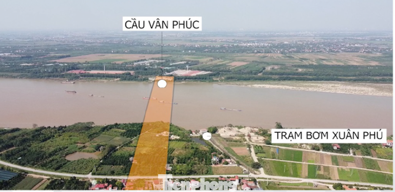Vị trí địa giới được xác định xây cầu Vân Phúc vượt sông Hồng.
