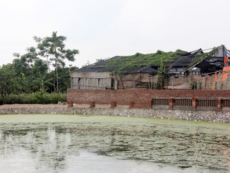 Một đoạn kè ao Gồ thôn Thượng, xã Tây Tựu sắp hoàn thiện. Một đoạn kè ao Gồ thôn Thượng, xã Tây Tựu sắp hoàn thiện