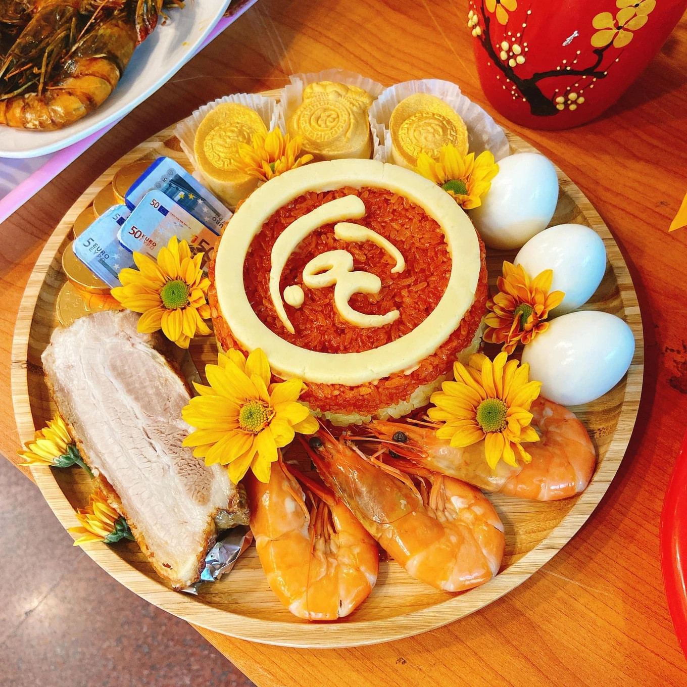 Mâm cúng có giá 369.000 đồng chị Tâm chuẩn bị cho khách (Ảnh: Nhân vật cung cấp). Mâm cúng có giá 369.000 đồng chị Tâm chuẩn bị cho khách (Ảnh: Nhân vật cung cấp).