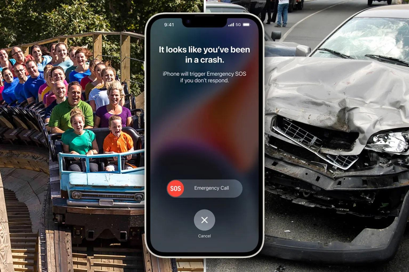 Sự giảm tốc đột ngột của tàu lượn siêu tốc khiến iPhone 14 tưởng là một vụ tai nạn xe hơi và báo tin nhắn khẩn cấp tự động sau 10 giây nếu người dùng không tắt chức năng đó. Sự giảm tốc đột ngột của tàu lượn siêu tốc khiến iPhone 14 tưởng là một vụ tai nạn xe hơi và báo tin nhắn khẩn cấp tự động sau 10 giây nếu người dùng không tắt chức năng đó.