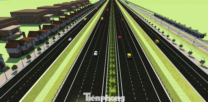 Theo phương án thiết kế đường Vành đai 4 vừa được Tư vấn Nhà đầu tư lập dự án hoàn thành để UBND thành phố Hà Nội báo cáo Chính phủ và các Bộ, ngành có liên quan, đường Vành đai 4 được thiết kế theo 2 phương án: Đi thấp hoặc đi trên cao. Hình ảnh là phương án tuyến đường đi bằng với 14 làn xe, trong đó có 10 làn dành cho xe cơ giới.