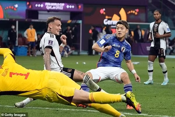 Đội tuyển Đức thua sốc trước đội tuyển Nhật Bản. Ảnh: Getty.