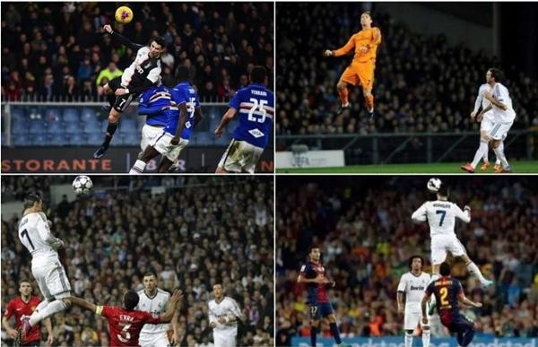 Ronaldo và những lần bật cao "siêu thực". Ảnh: GMS.