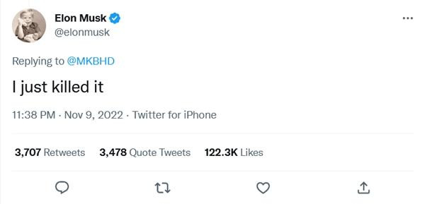 Musk nhận rằng mình đã "xử" dấu tick xám chỉ vài tiếng sau khi tạo ra nó. Musk nhận rằng mình đã "xử" dấu tick xám chỉ vài tiếng sau khi tạo ra nó.