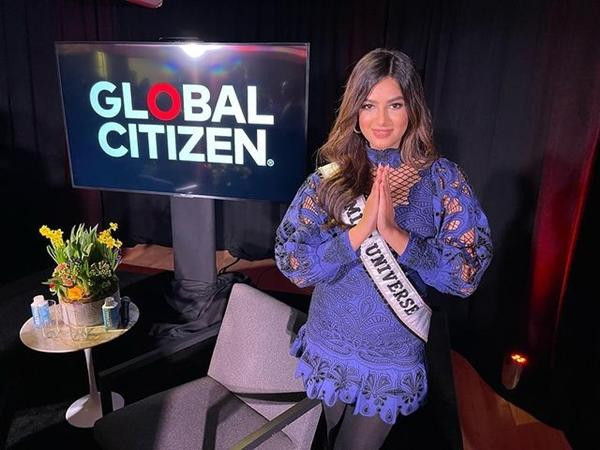 Hoa hậu Hoàn vũ Harnaaz Sandhu thì liên tục mặc những bộ đồ khó hiểu. Ảnh: Instagram.