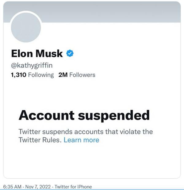 Tài khoản của một diễn viên Mỹ đã bị khóa vào sáng nay, sau khi giả mạo tên Elon Musk. (Ảnh chụp màn hình). Tài khoản của một diễn viên Mỹ đã bị khóa vào sáng nay, sau khi giả mạo tên Elon Musk. (Ảnh chụp màn hình).