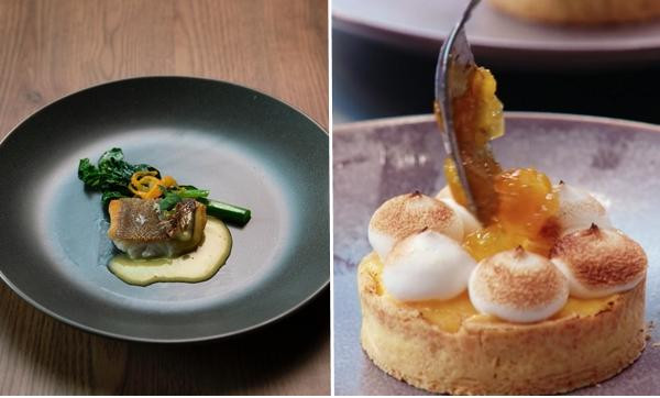 Hai trong số các món ăn mà Johnathan đã làm ở cuộc thi. Ảnh: MeWatch; MediaCorp.