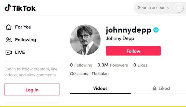 Johnny Depp mở tài khoản TikTok sau khi thắng kiện vợ cũ. Ảnh: TikTok. Johnny Depp mở tài khoản TikTok sau khi thắng kiện vợ cũ. Ảnh: TikTok.