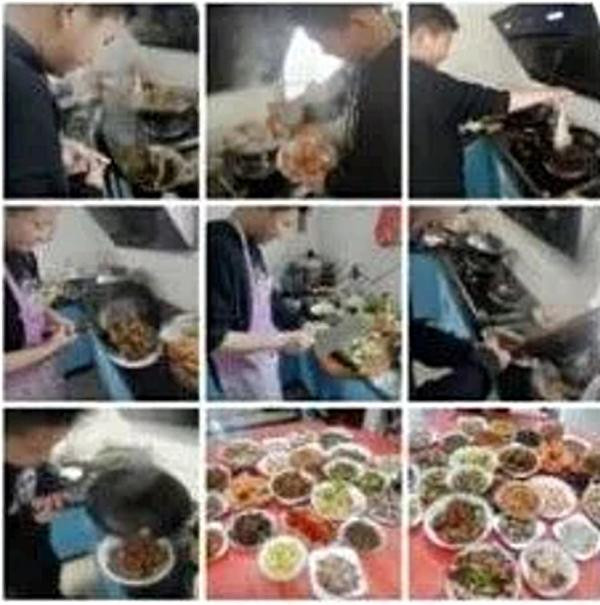 Ảnh Huang tự tay nấu ăn, do mẹ của cậu chụp lại. Ảnh: Oriental Daily. Ảnh Huang tự tay nấu ăn, do mẹ của cậu chụp lại. Ảnh: Oriental Daily.