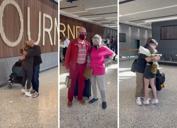 Những cuộc hội ngộ ở Sân bay Melbourne. Ảnh: DFNI Online. Những cuộc hội ngộ ở Sân bay Melbourne. Ảnh: DFNI Online.