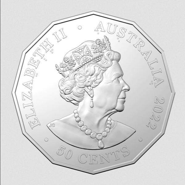 Một mặt của đồng xu có hình Nữ hoàng. Ảnh: Royal Australian Mint. Một mặt của đồng xu có hình Nữ hoàng. Ảnh: Royal Australian Mint.