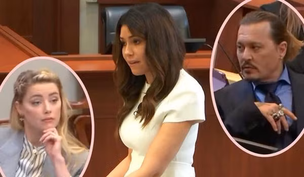 Luật sư Camille Vasquez (giữa) - "ngôi sao" của vụ Johnny Depp kiện Amber Heard. Ảnh: PH.