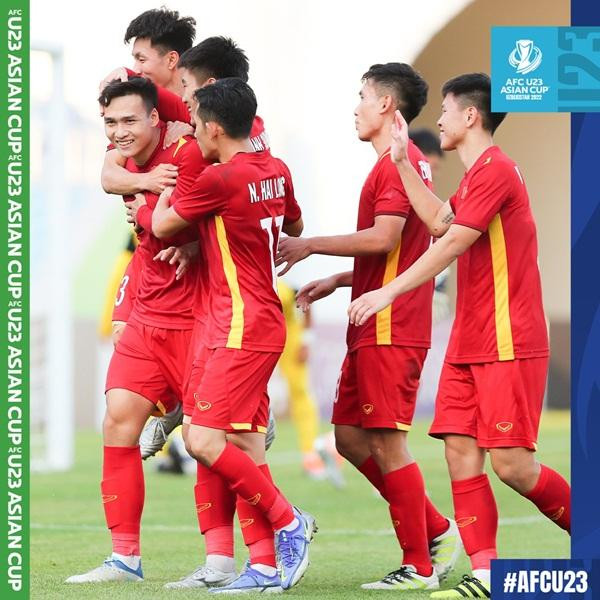U23 Việt Nam đã có chiến thắng cần thiết để tiến vào vòng tứ kết. Ảnh: AFC U23. U23 Việt Nam đã có chiến thắng cần thiết để tiến vào vòng tứ kết. Ảnh: AFC U23.