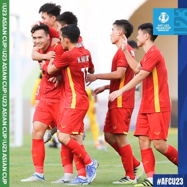 U23 Việt Nam đã có chiến thắng cần thiết để tiến vào vòng tứ kết. Ảnh: AFC U23. U23 Việt Nam đã có chiến thắng cần thiết để tiến vào vòng tứ kết. Ảnh: AFC U23.