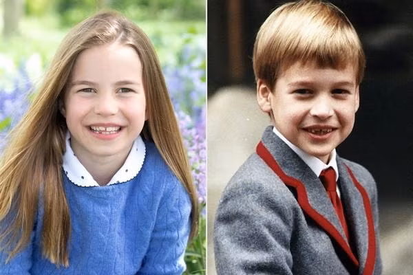 Charlotte rất giống bố cô bé hồi còn nhỏ. Ảnh: Kate Middleton via Getty; Mirrorpix/ Getty. Charlotte rất giống bố cô bé hồi còn nhỏ. Ảnh: Kate Middleton via Getty; Mirrorpix/ Getty.
