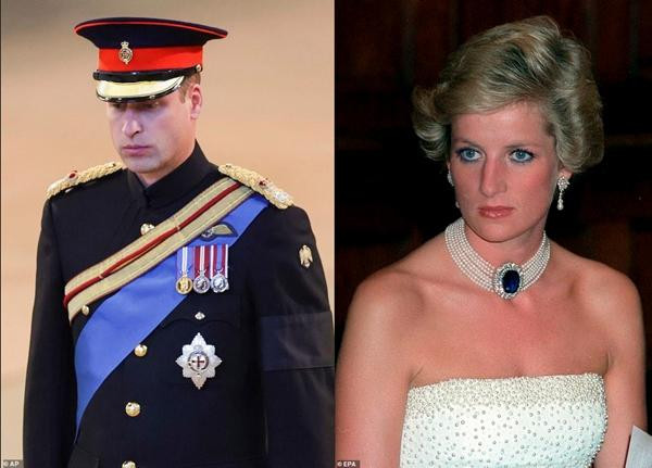 Hoàng tử William trông rất giống Công nương Diana (ảnh bên phải là Công nương chụp năm 1990). Ảnh: AP; EPA. Hoàng tử William trông rất giống Công nương Diana (ảnh bên phải là Công nương chụp năm 1990). Ảnh: AP; EPA.