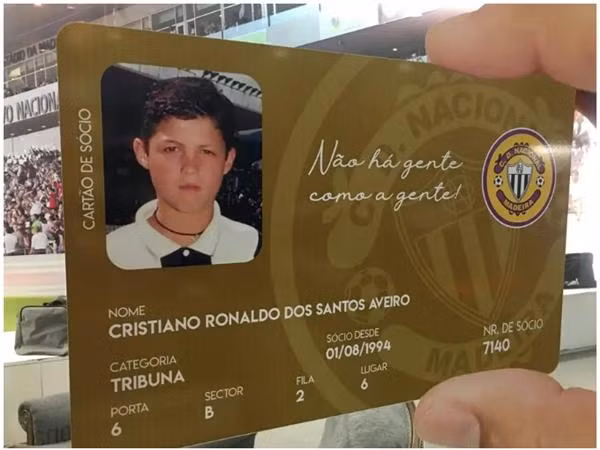 Một chiếc thẻ thành viên (giả vờ) ghi tên Ronaldo. Ảnh: Barnaby Lane/ Insider.