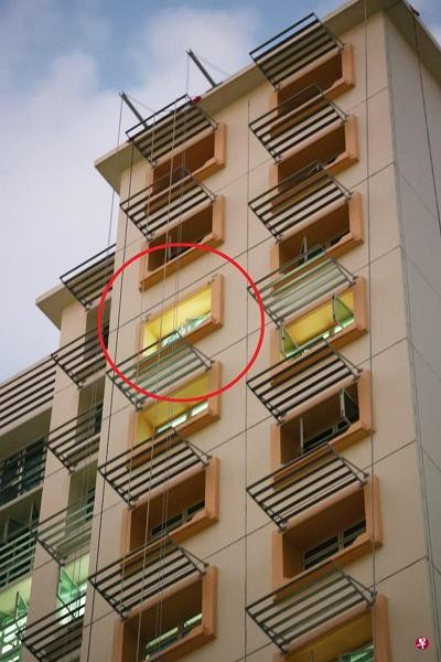 Sự cố xảy ra ở vị trí rất cao. Ảnh: Zaobao.