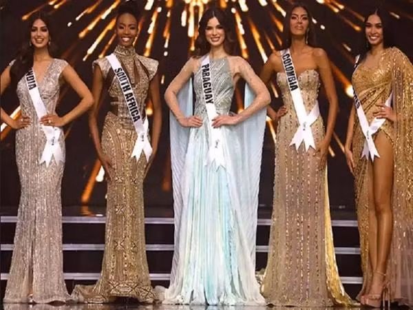 Hoa hậu Hoàn vũ Philippines (phải) lọt vào Top 5 Miss Universe 2021, cuối cùng Harnaaz Sandhu (trái) là Hoa hậu. Ảnh: India Times.
