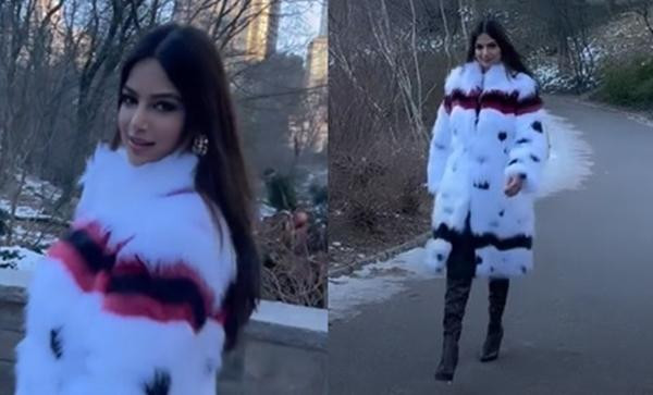 Nhiều cư dân mạng &quot;chê&quot; trang phục của Harnaaz. Ảnh: Instagram.