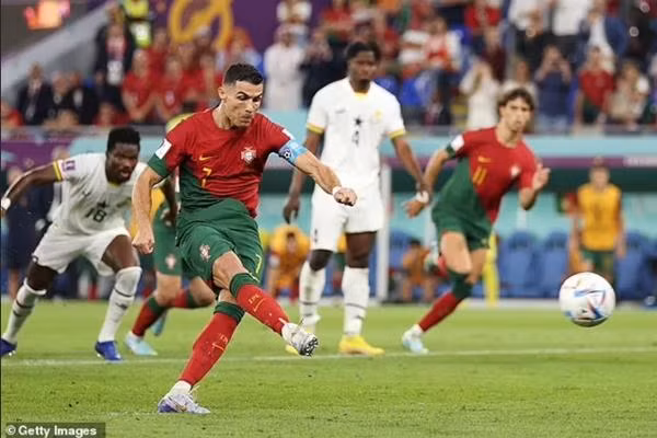 Ronaldo mở tỷ số bằng một quả penalty. Ảnh: Getty.