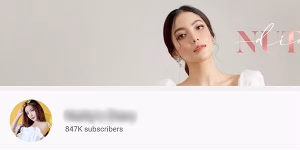 Trang YouTube của Natthamon. (Ảnh chụp màn hình).